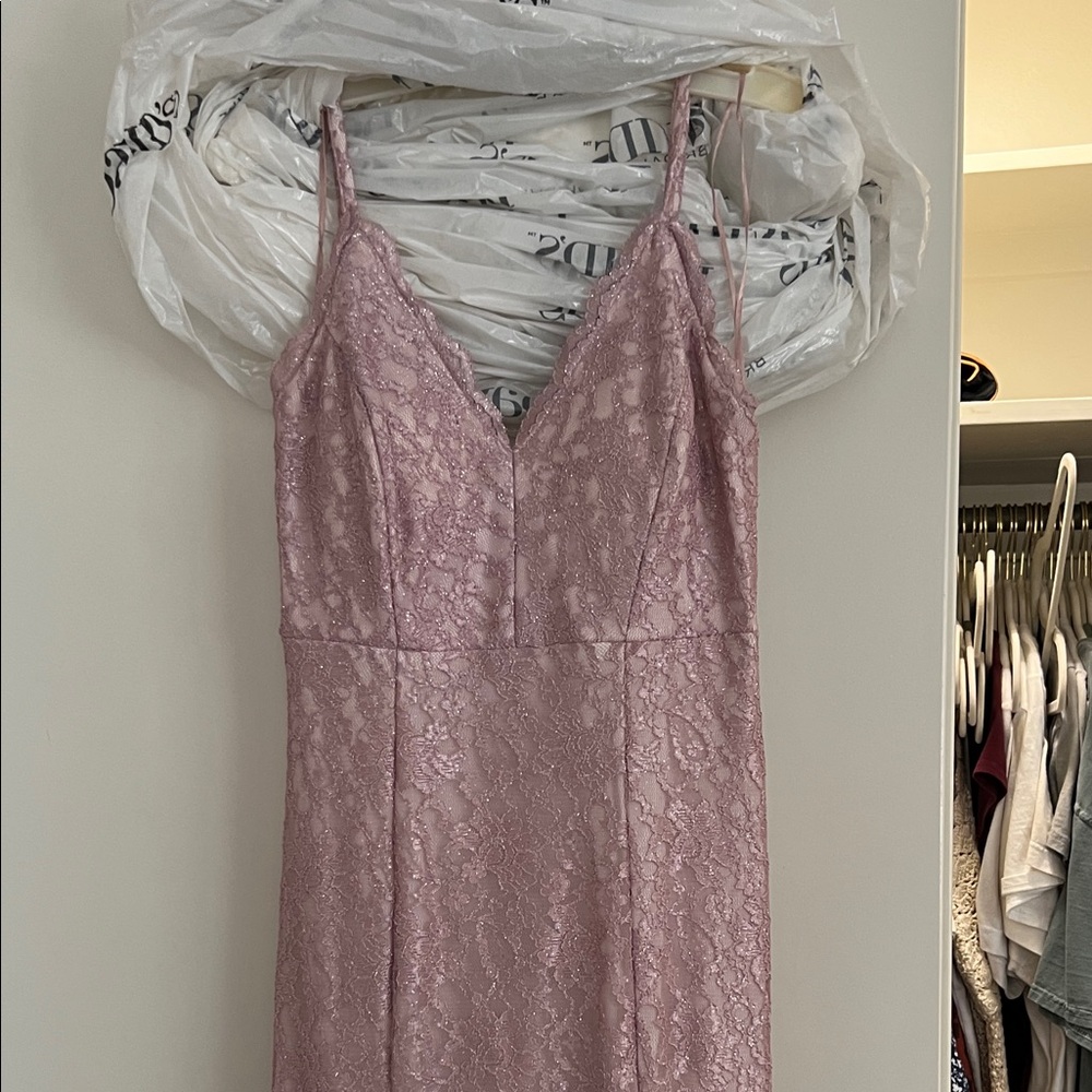 Morgan & Co. Blush Lace Dress